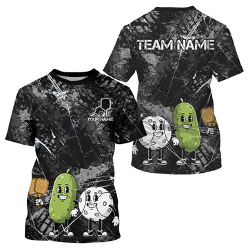 Maxcorners Custom Pickle And Ball Funny Pickleball Ball T-Shirt For Men Outfits Pickleball Jerseys LM1501