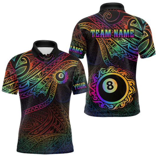 Maxcorners Personalized Blue & Silver Billiard 3D Shirts For Men Ball 8 Flame Billiard Jerseys For Gifts