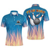 Maxcorners Custom Bowling Shirt Camo Christmas Bowling Jersey For Men Bowling Team League Polo Shirt Christmas Gift Shirt