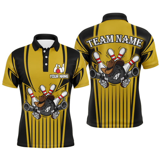 Maxcorners Funny Bowling Multicolor Option Customized Name 3D Shirt