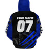 Maxcorners Personalized Blue ATV Quad Hoodie Men Women ATV Motocross Hooded Jersey Extreme Off-Road MT2709