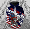 Maxcorners American Flag Quad Bike Hooded Jersey Men Women Custom ATV Motocross Hoodie Patriotic MT2709