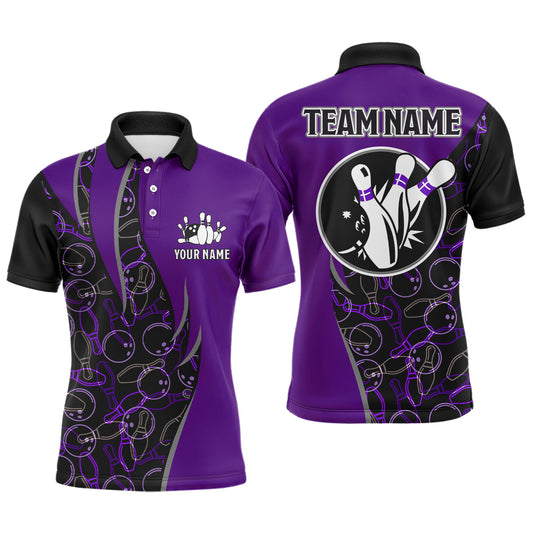 Maxcorners Retro Bowling Pattern Multicolor Option Customized Name 3D Shirt