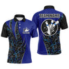 Maxcorners Retro Bowling Pattern Multicolor Option Customized Name 3D Shirt