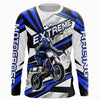 Maxcorners Blue Dirt Bike Racing Jersey Upf30+ Motocross Shirt Men Kid Women Off-Road Jersey MT2709