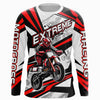 Maxcorners Red Dirt Bike Racing Jersey Upf30+ Motocross Shirt Men Kid Women Off-Road Jersey MT2709