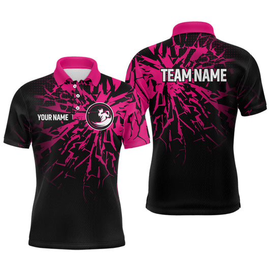 Maxcorners Pink Golf Polo Shirt Custom Golf Shirts for Men and Women Team Golf ApparelMT0306