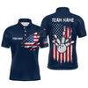 Maxcorners Patriotic Bowling Shirts American Flag Bowling Polo & 1/4 Shirt for Men Women Team