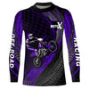 Maxcorners Dirt Bike Jersey Men Kid Women Upf30+ Purple Motocross Shirt Racing Off-Road Shirt MT2809