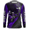 Maxcorners Dirt Bike Jersey Men Kid Women Upf30+ Purple Motocross Shirt Racing Off-Road Shirt MT2809
