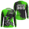 Maxcorners Green Motocross Racing Jersey Men Kid Upf30+ Dirt Bike Off-Road Shirt MX Jersey MT2809