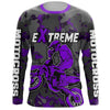 Maxcorners Motocross Jersey Purple Upf30+ Dirt Bike MX Racing Kid Men Women Motorcycle Shirt MT2809