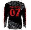 Maxcorners Motocross Jersey Kid Men Dirt Bike Racing Shirt Upf30+ Off-road Motorcycle Jersey Red MT2809