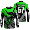 Maxcorners Green Motocross Racing Jersey Women Men Kid Motorcycle Dirt Bike Shirt MT2709