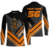 Maxcorners Motocross Racing Jersey Orange Custom Dirt Bike Motorcycle Shirt For Kid Men Women MT2709