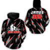 Maxcorners Custom Motocross Racing Hoodie Jersey Biker Men Women Dirt Bike Hoodie Zip Black MT2709