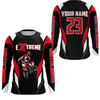 Maxcorners Motocross Racing Jersey Red Off-road Riding Dirt Bike Shirt For Kid Men Women MT2709