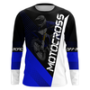 Maxcorners Motocross Racing Jersey Upf30+ Dirt Bike Shirt Blue Motorcycle Off-Road Shirt MT2709