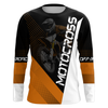 Maxcorners Motocross Racing Jersey Upf30+ Dirt Bike Shirt Orange Motorcycle Off-Road Shirt MT2709