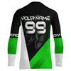 Maxcorners Motocross Racing Jersey Upf30+ Dirt Bike Shirt Green Motorcycle Off-Road Shirt MT2709