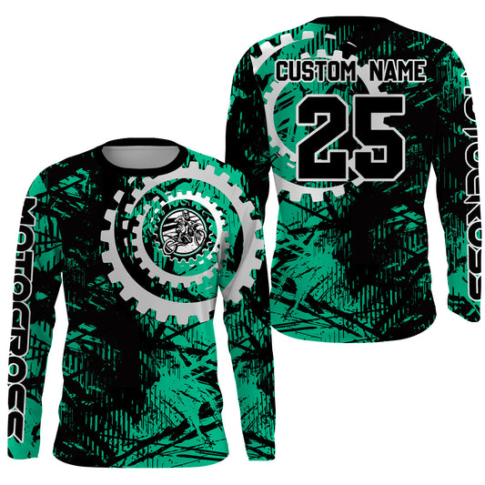 Maxcorners Dirt Bike Jersey Youth Men Women Upf30+ Motocross Racing Motorcycle Riding Jersey XM256 MT2809