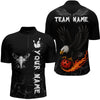 Maxcorners Custom Black Eagle Bowling Men Bowling Shirt Polo & Quarter-Zip Bowling Team Jerseys LM0706