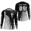 Maxcorners Adult&Kid black custom dirt bike jersey Motocross jersey upf30+ mens women Motocross Shirt| MT2709