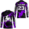 Maxcorners Custom Dirt Bike Jersey Purple Motocross Jersey Upf30+ Mens Women Racing Shirt MT2809