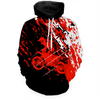 Maxcorners Custom Dirt Bike Hoodie Red Motocross Hoodie Mens Women Motocross Hooded Jersey| MT2809