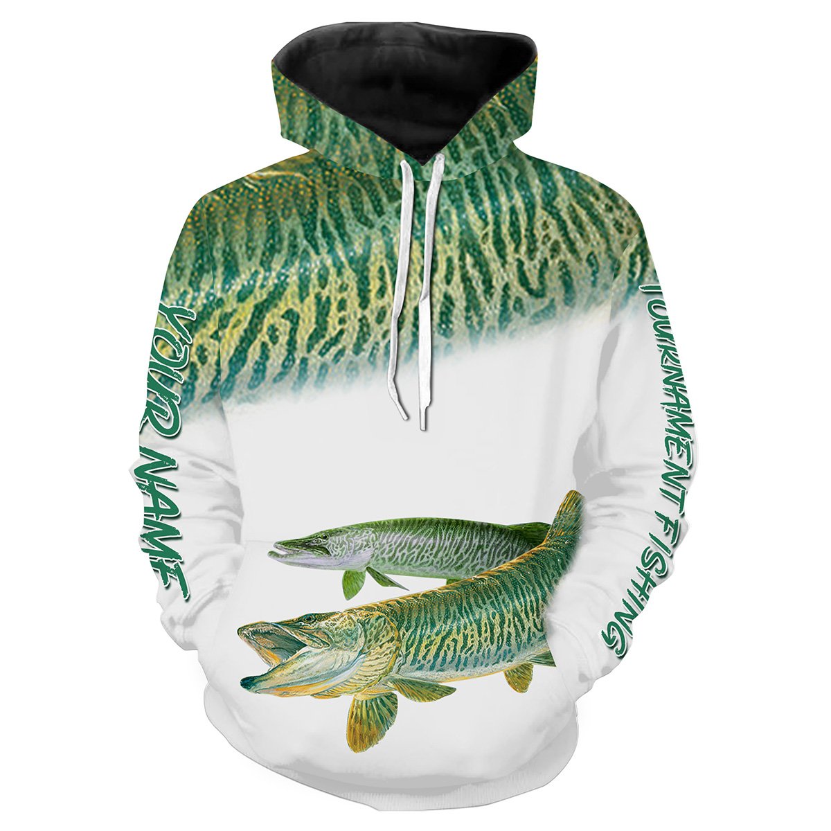 Maxcorners Musky Tournament Fishing Customize Name 3D Hoodie