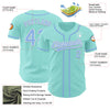 Maxcorners Custom Ice Blue Light Blue-White Authentic Baseball Jersey LM2605