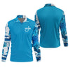 Maxcorners Blue Fishing SPF Shirt, Funny Fishing Shirt, Fisherman Outfit, Mens Casual Shirts