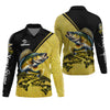 Maxcorners Personalized Walleye Fishing UPF Shirt, Fishing Long Sleeve Shirt, Fishing Shirt For Men