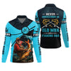 Maxcorners Never Underestimate An Old Man With A Fishing Rod Custom Name UPF Shirts, Men's Fishing Shirt