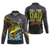 Maxcorners Full Time Dad - Part Time Hooker Fishing Shirt, Fishing UPF Shirts, Funny Fishing Shirt