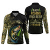 Maxcorners Bass Fishing And Beer That's Why I'm Here Camouflage Fishing Shirts, Funny Fishing Shirt, SPF Shirt For Men