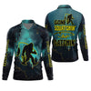 Maxcorners Gone Squatchin And Catching Night Forest Performance Fishing Shirts, SPF Shirt For Men, Gift For Fisherman