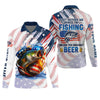 Maxcorners Don't Bother Me While I'm Fishing Beer Patriotic Fishing Shirt, SPF Shirt For Men, Funny Fishing Shirt