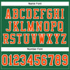 Maxcorners Custom Kelly Green Orange-White Mesh Authentic Football Jersey LM2605