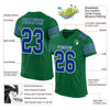 Maxcorners Custom Kelly Green Royal-White Mesh Authentic Football Jersey LM2605