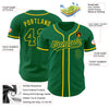 Maxcorners Custom Kelly Green Kelly Green-Gold Authentic Baseball Jersey LM2605