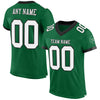Maxcorners Custom Kelly Green White-Black Mesh Authentic Football Jersey LM2605