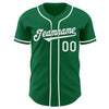 Maxcorners Custom Kelly Green White Authentic Baseball Jersey LM2605