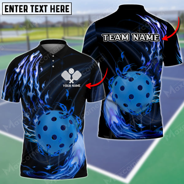 MaxCorners Personalized Name Pickleball 3D Polo Shirt