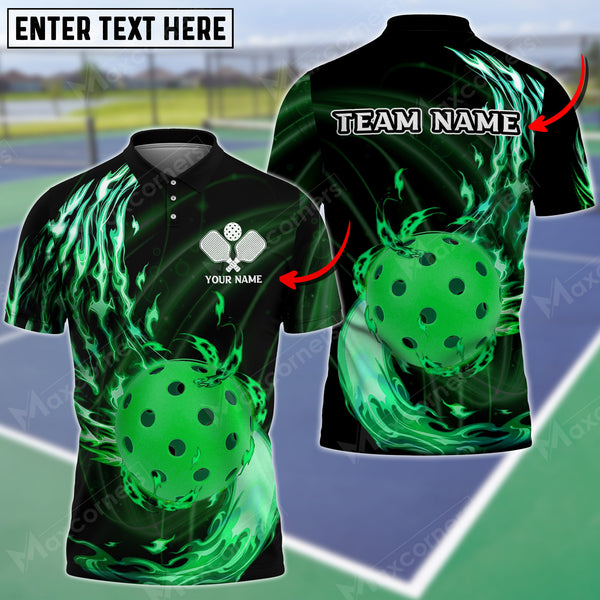 MaxCorners Personalized Name Pickleball 3D Polo Shirt