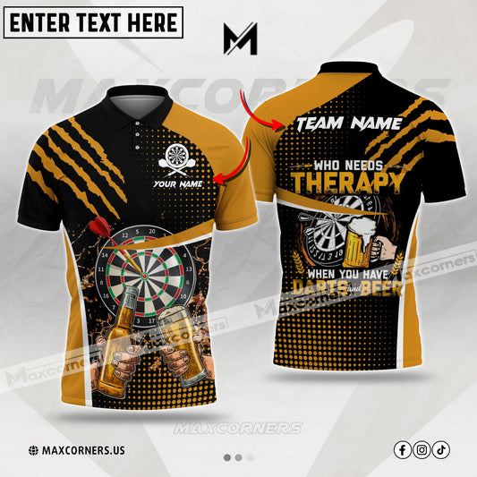 Maxcorners Darts and Beer Multicolor Options Personalized Name, Team Name  3D Shirt (4 colors)