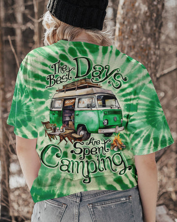Maxcorners The Best Days Are Spent Camping Tie Dye All Over Print LM2101