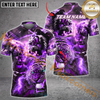 Maxcorners Golf Inner Tiger Striking Lightning Multicolor Option Customized Name, Team Name 3D Polo Shirt