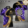 Maxcorners Darts Flaming Dartboard Black And Gold Multicolor Customized Name, Team Name 3D Shirts