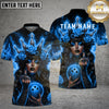 Maxcorners Bowling Gothic Fire Woman and Roses Multicolor Customized Name, Team Name 3D Shirts